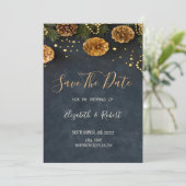 Denneappels, sterren Bewaar de datum Save The Date (Staand voorkant)
