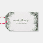 Denneblad Kerst Kookplaat Sudderend Potpourri Cadeaulabel (Achterkant Horizontaal)