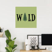 Dennebomen in het bos poster (Thuiskantoor)