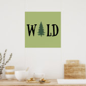 Dennebomen in het bos poster (Keuken)
