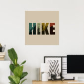 Dennebomen naar de bossen hike vintage poster (Thuiskantoor)