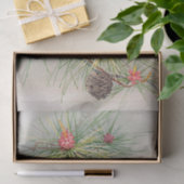 Dennen en Bloem Kerstmis Decoupage Tissuepapier (Geschenk)