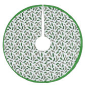 Dennen en hulst geborsteld polyester boomkleed kerstboom rok (Voorkant)