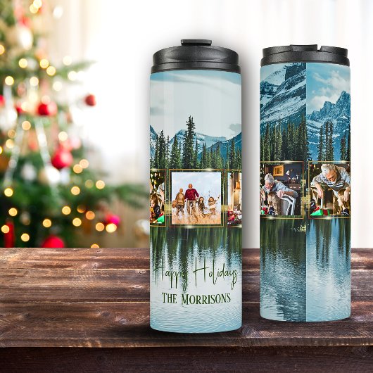dennen en meer 5 foto kerst thermische tumbler thermosbeker