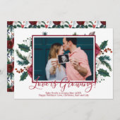 Dennen Foto Kerst Zwangerschapsaankondiging Kaarte Kaart (Voorkant / Achterkant)