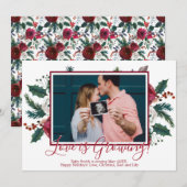 Dennen Foto Kerst Zwangerschapsaankondigingskaarte Kaart (Voorkant / Achterkant)