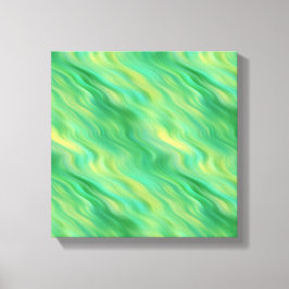 Dennen Groen Golfpatroon Textuur Canvas Afdruk