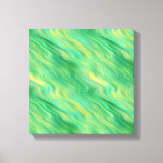 Dennen Groen Golfpatroon Textuur Canvas Afdruk (Voorkant)