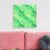 Dennen Groen Golfpatroon Textuur Canvas Afdruk (Insitu (Woonkamer))
