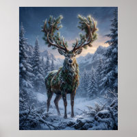 Dennen Hert Winter Schemering