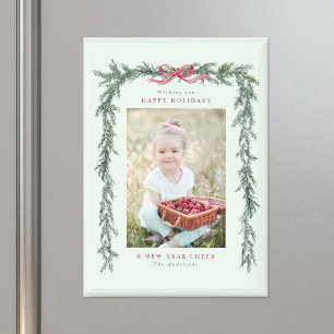 Dennen Tak Frame Foto Mintgroene Kerstmis Magneet