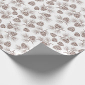 Dennen Takken Dennenappel Rustic Cadeau Cadeaupapier (Hoek)