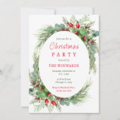 Dennen takken en bessen Kerstfeest Kaart (Voorkant)