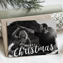 Dennen Takken Prettig Kerstmis Script Overlay