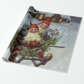 “Dennen takken verzamelen” van Jenny Nystrom Cadeaupapier (Uitgerold)