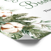 Dennen Winter Gastboek Bruiloftssalon Bord Poster (Hoek)