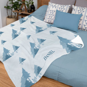 dennenappel Bossen   Winter   Aangepaste naam Sherpa Deken