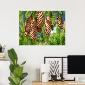 Dennenappel Goudbruine Fijnkunst Fotoprint Poster (Thuiskantoor)