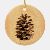 Dennenappel Keramisch Ornament (Voorkant)