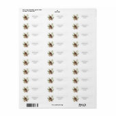 Dennenappel Kerst Retouradreslabel Etiket (Full Sheet)