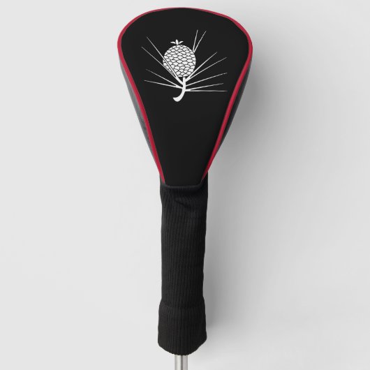 Dennenappel met naalden golfheadcover (Voorkant)
