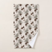 Dennenappel spar kerstboom bad handdoek (Handdoek)