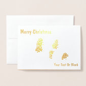 Dennenappel Tak Op Hout Folie Kaarten (Voorkant met envelop)