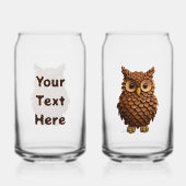 dennenappel-uil blikvorm glas (Achterkant)