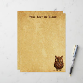 dennenappel-uil briefhoofd