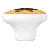 dennenappel-uil keramische knop (Zijkant)