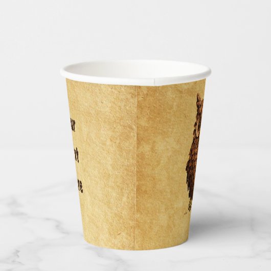 dennenappel-uil papieren bekers (Rechts)