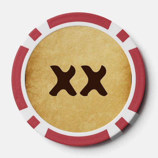 dennenappel-uil poker chips (Achterkant)
