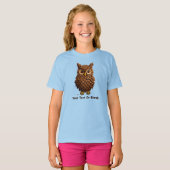 dennenappel-uil t-shirt (Voorkant volledig)