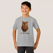 dennenappel-uil t-shirt (Voorkant volledig)
