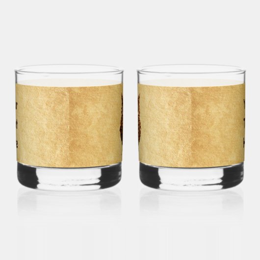 dennenappel-uil whisky glas (Rechts)