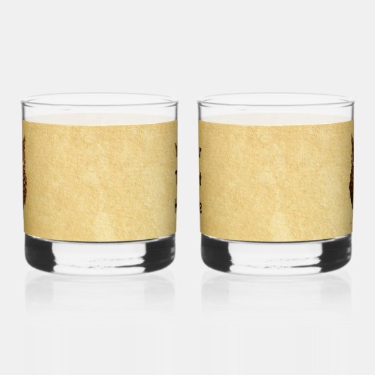 dennenappel-uil whisky glas (Links)