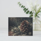 Dennenappel Winterkunst Briefkaart (Staand voorkant)