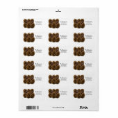 Dennenappels Adreslabel Etiket (Full Sheet)