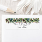 Dennenappels Bessen Takken Slinger Turquoise Etiket (Insitu)