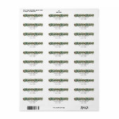 Dennenappels Bessen Takken Slinger Turquoise Etiket (Full Sheet)