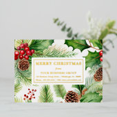 Dennenappels Bessen Zakelijk Kerstmis Feestdagen (Staand Voorkant)