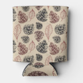  dennenappels: bosachtergrond. blikjeskoeler (Voorkant)