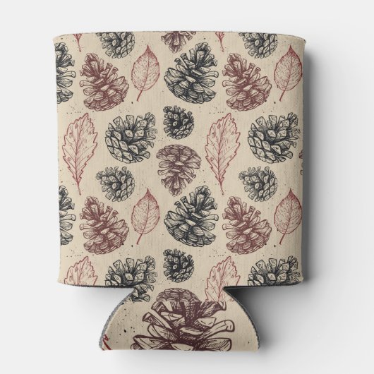  dennenappels: bosachtergrond. blikjeskoeler (Achterkant)