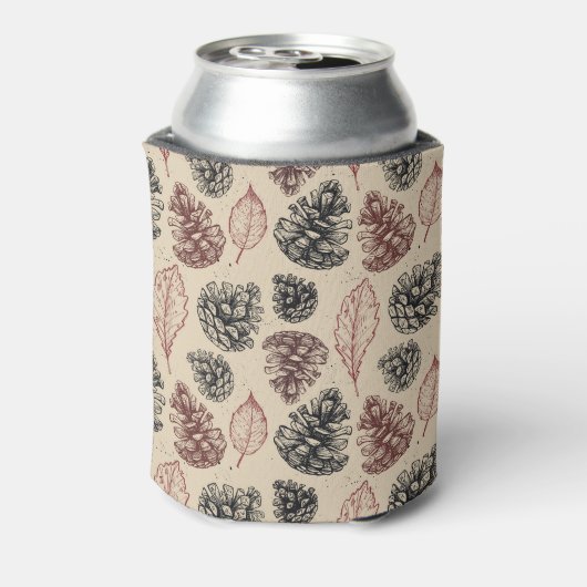  dennenappels: bosachtergrond. blikjeskoeler (Blikje Achterkant)