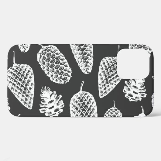  dennenappels, botanisch krijtbord. Case-Mate iPhone case (Achterkant (horizontaal))