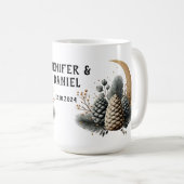 Dennenappels en Halvemaan Winterliefde Koffiemok (Voorkant rechts)