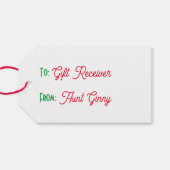 dennenappels en stekken botanisch cadeaulabel (Achterkant Horizontaal)