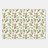 dennenappels en stekken botanisch inpakpapier vel (Voorkant 3)