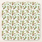 dennenappels en stekken botanisch kartonnen onderzetters (Voorkant)