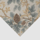 Dennenappels en takken tissuepapier (Detail)